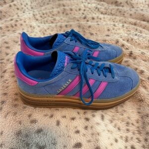 Adidas Gazelle Blue with Pink Accents